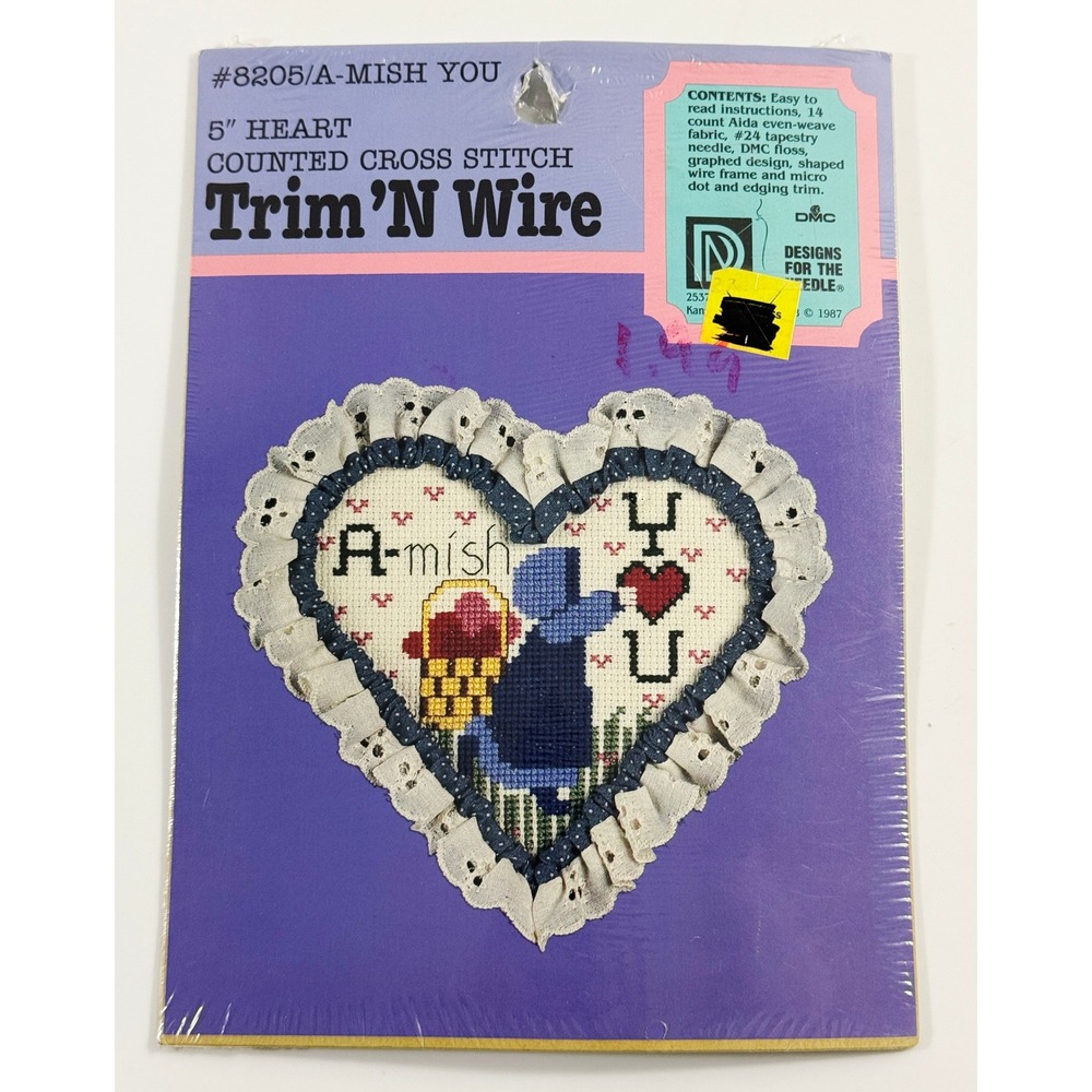 Designs For The Needle Cross Stitch Kit Unisex 5" Blue A-Mish You Vintage 8205